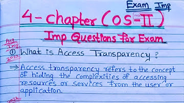 tybsc OS-II 4th chapter imp questions and answers for university exam 2023| os imp questions\sppu