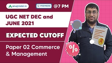 UGC NET  June & Dec 2021 | Expected Cutoff | Paper 2 Commerce & Management - Shubham Sir