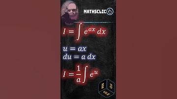 🔴MATHSCLIC SHORTS |  INTEGRATION BY SUBSTITUTION ~ ∫ 𝑒^(𝑎𝑥) 𝑑𝑥