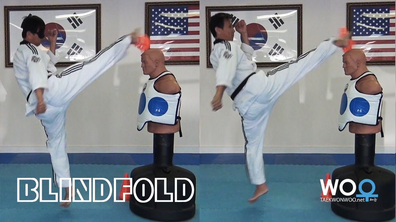Taekwondo training tips Blindfold Kick (taekwonwoo) YouTube