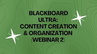 Summer 2026 Session - Blackboard Ultra