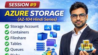 Session 10 | Azure Storage 100% Hands-On (Hindi) | Blob, Containers, Queue &amp; File Share | AZ-104
