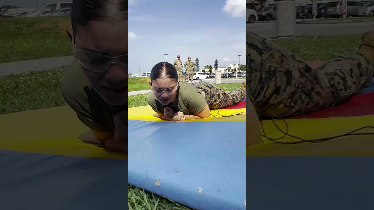 Army Girl Takes the Taser Test