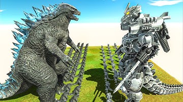 Legendary Godzilla War - Growing Godzilla 2014 VS Kiryu Mechagodzilla, Size Comparison Godzilla