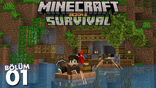 Okyanus Ortasında Yeni Macera!  Minecraft Survival Sezon 2 #1