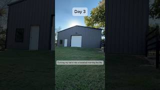 Day 3: turning my barn into a training facility ⚾️ #diy  #baseball  #gym Wealth