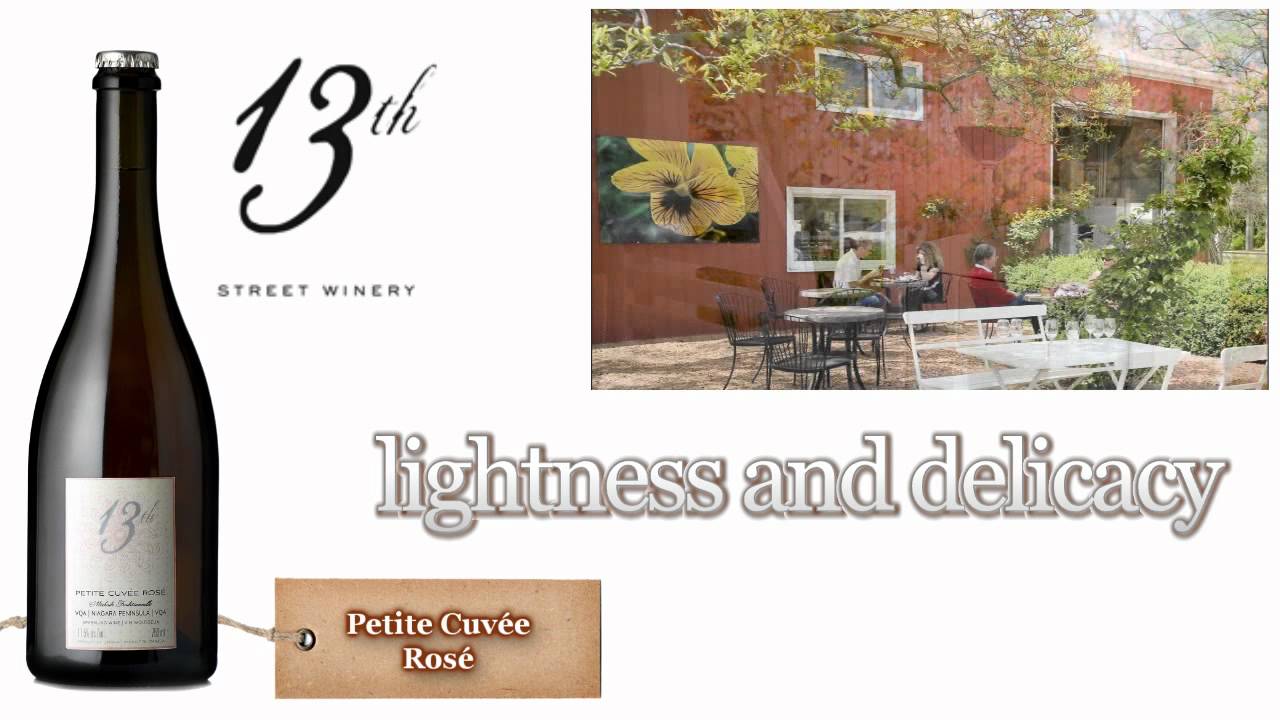 Petite Cuvée Rosé Sparkling Wine 13th Street Winery in St Catharines near Niagara Ontario Canada