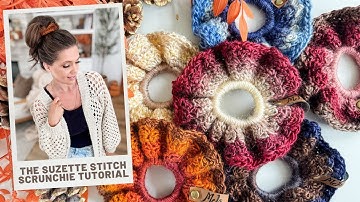 How to Crochet a Suzette Stitch Scrunchie Easy Free Crochet Pattern