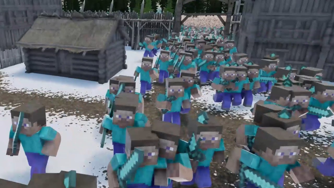 Can Steve Minecraft break the lines? Ultimate Epic Battle Simulator 2 UEBS 2