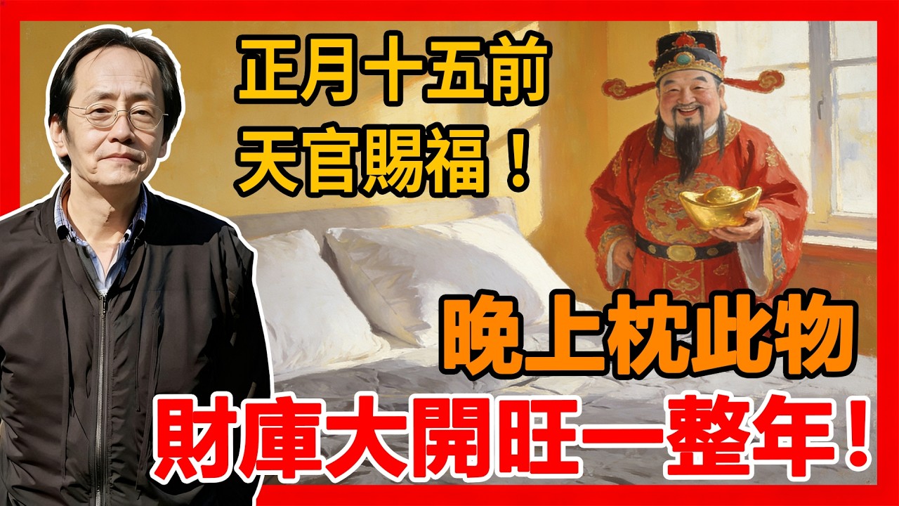 倪海廈：天官賜財秘法大公開！元宵佳節枕頭下放一物，從此貧賤離身富貴入宅，財氣沖天擋不住！#馬年旺財#丙午馬年 #上元天官賜福 #招財秘法#倪海廈#招財#易經#財富運勢