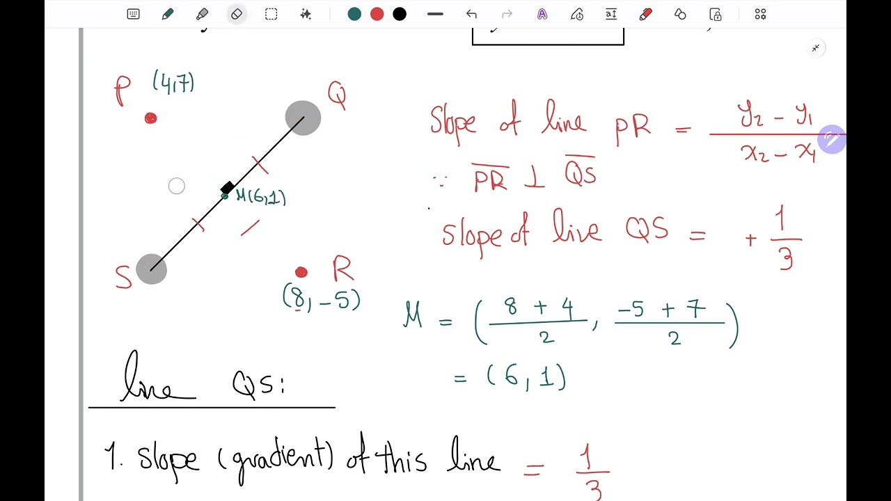 [Mock Exam Paper 1] Question 24 - Straight Line Graphs (Perpendicular Lines) - IGCSE Edexcel Maths