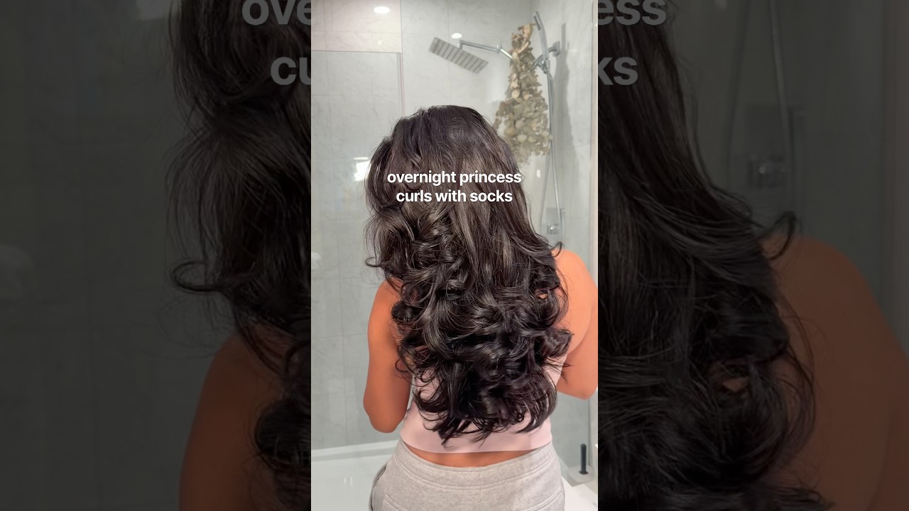 Overnight Princess Curls With SOCKS 🕯️🪞✨🧦