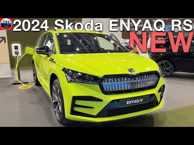 All NEW 2024 Skoda ENYAQ RS - FIRST LOOK exterior, interior, Trunk 