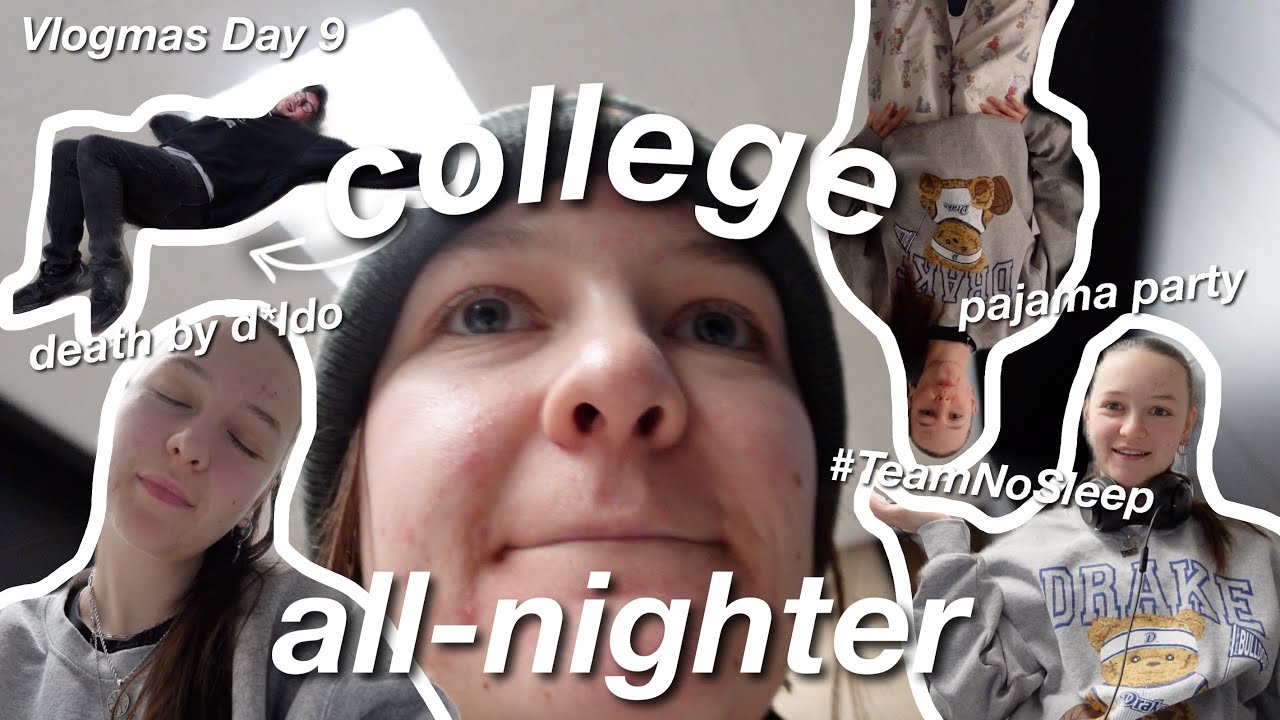 I PULLED AN ALL-NIGHTER DURING FINALS WEEK | College Senior All-Nighter | Vlogmas Day 9