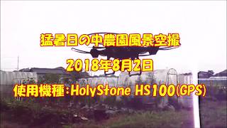 20180802猛暑日の中農園風景HS100で空撮