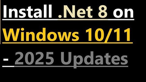 How to install .Net 8