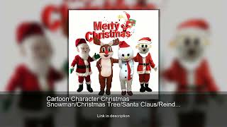 Cartoon Character Christmas Snowman/Christmas Tree/Santa Claus/Reindeer Prop Costumes, Soft Mas screenshot 5