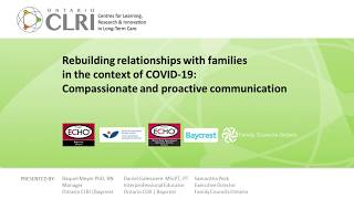 Echo Care of the Elderly Session 8 Rebuilding Relationships with Families in the Context of COVID-19