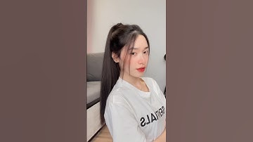 Cách cột tóc đuôi ngựa Douyin cực xinh giống các tỷ tỷ
