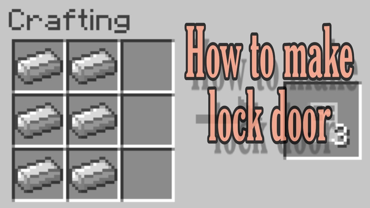 How to make lock door in Minecraft - YouTube