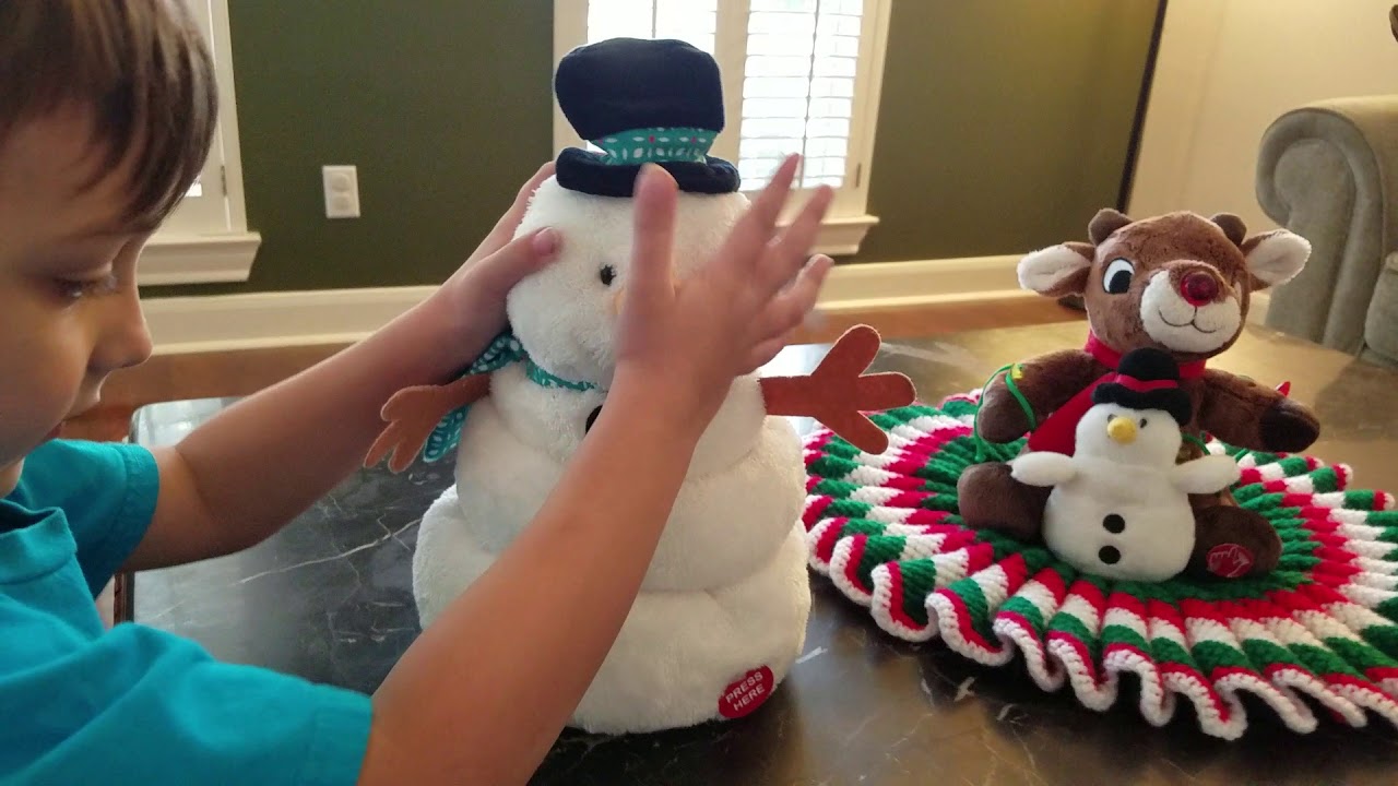 toysrus Singing animated snowman plush