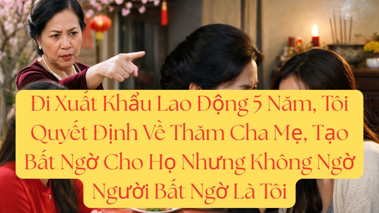 Đi Xuất Khẩu Lao Động 5 Năm, Tôi Quyết Định Về Thăm Cha Mẹ, Tạo Bất Ngờ Cho Họ Nhưng Không Ngờ...