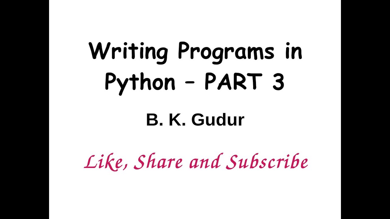 python writing program python writing program