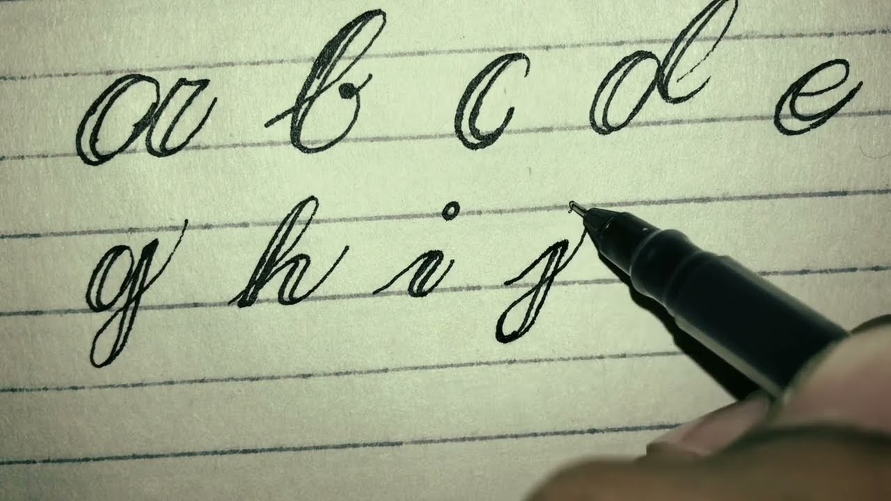 Alphabets Double handwriting || alphabets calligraphy - YouTube