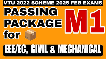 M1 passing Package || Fixed super important questions || with explanation || VTU 2025 exams