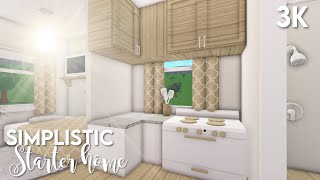 3k No-Gamepass Simplistic Starter Home | Bloxburg ROBLOX speedbuild