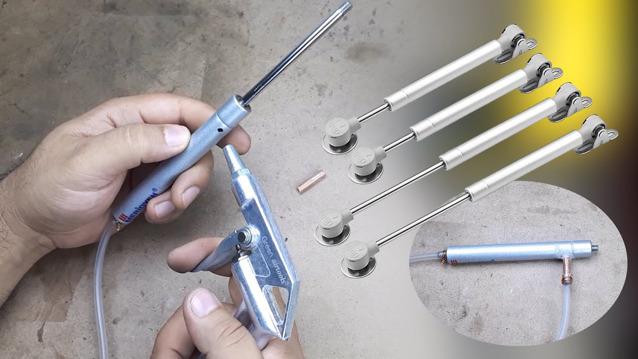 Great idea with Gas Piston! Making Pneumatic Cylinder YouTube