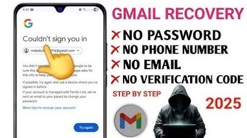 Gmail recovery without verification code Step By Step 2025 2step verification Gmail forgot password
