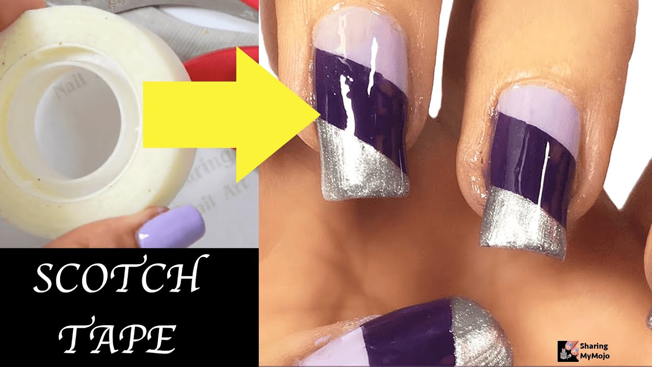 2. Scotch Tape Nail Art Tutorial - wide 7