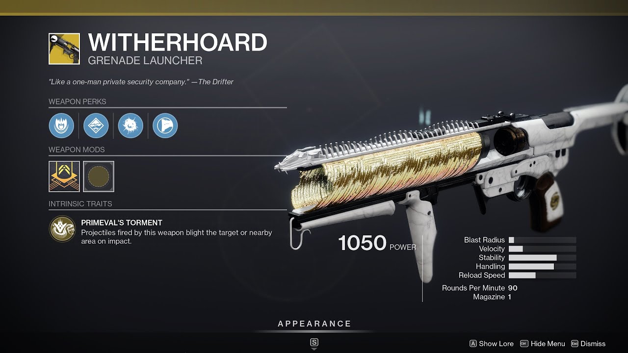 Why witherhoard is my favorite exotic!