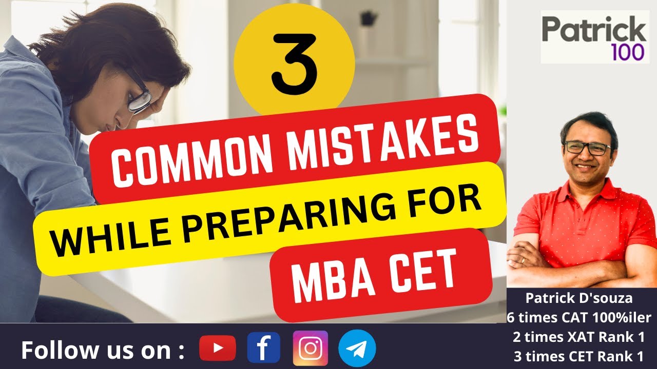 3 common mistakes to avoid while preparing for MBA CET | MBA CET 2024 ...
