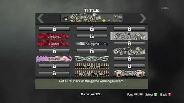 MW3 Titles and Emblems