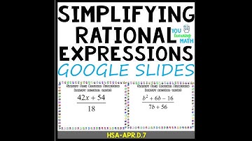 Simplifying Rational Expressions Google Slides Preview