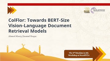 ColFlor: Towards BERT-Size Vision-Language Document Retrieval Models | Muslims in ML at NeurIPS