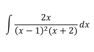 Pre-U (Alevel/STPM/Matriculation) - Partial Fraction Integration