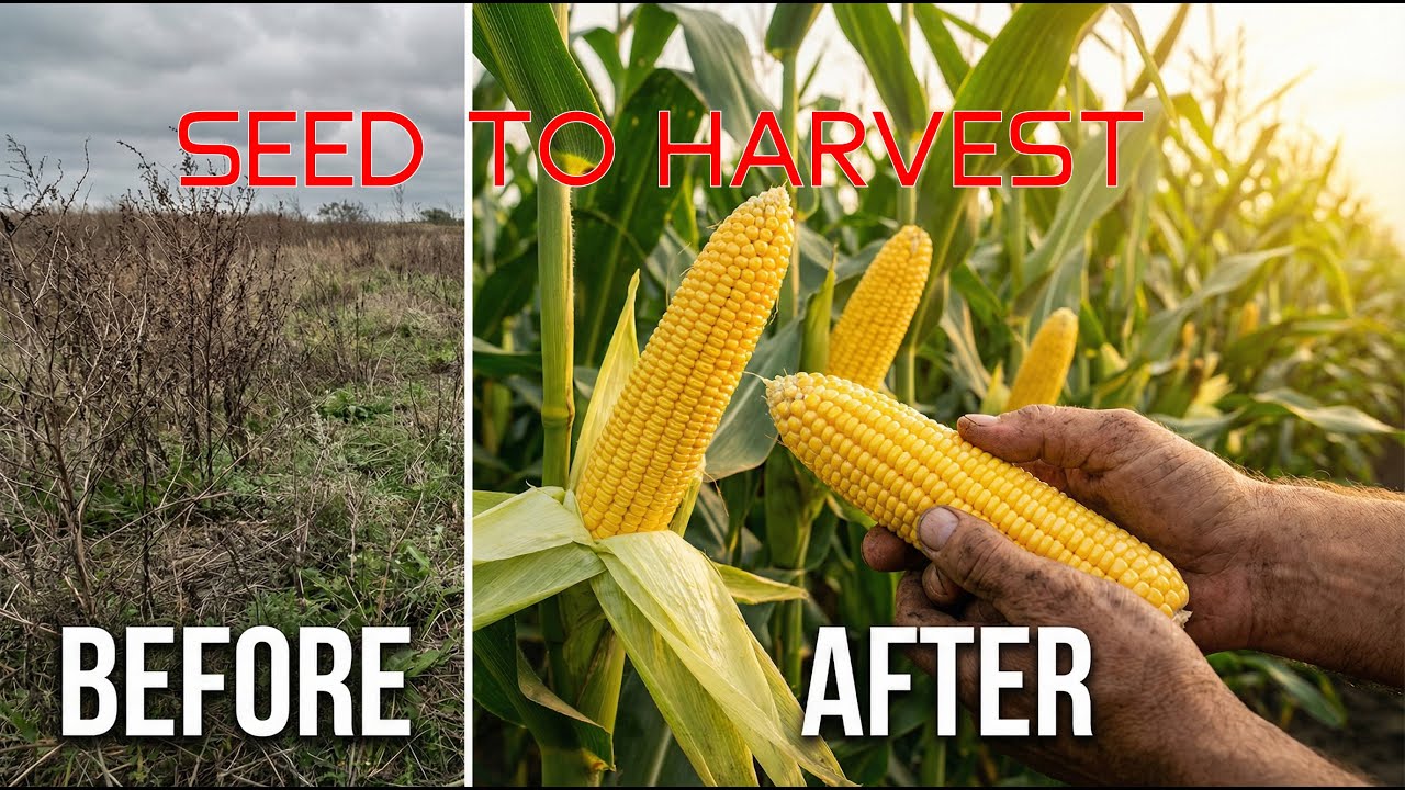 Growing Corn from Seed to Harvest | Relaxing Village Life (ASMR)