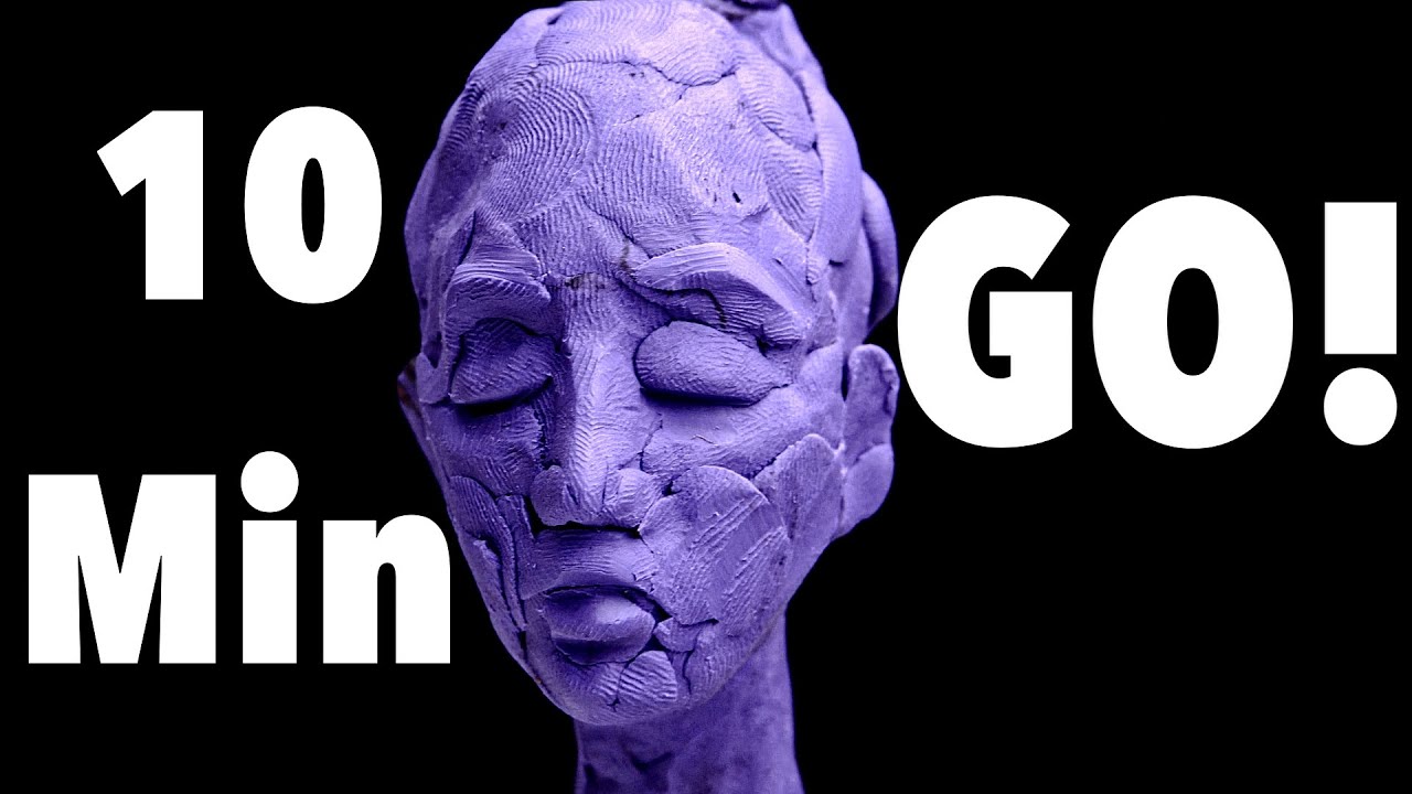 ЧЕЛЛЕНДЖ ПО СКОРОСТНОЙ ЛЕПЕШКЕ: Женский портрет из глины за 10 минут