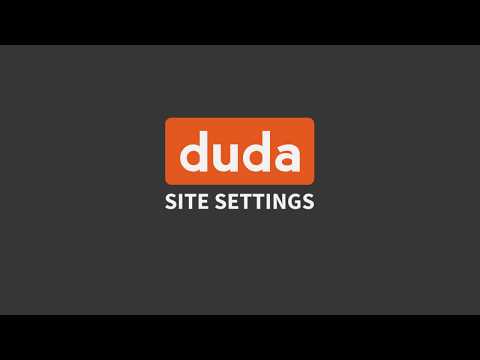 Site Settings - Duda Responsive Website Builder