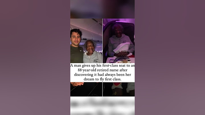 A kind man fulfills an 88-year-old nurse's dream of flying first class. ❤️✈️ #Kindness #Dreams