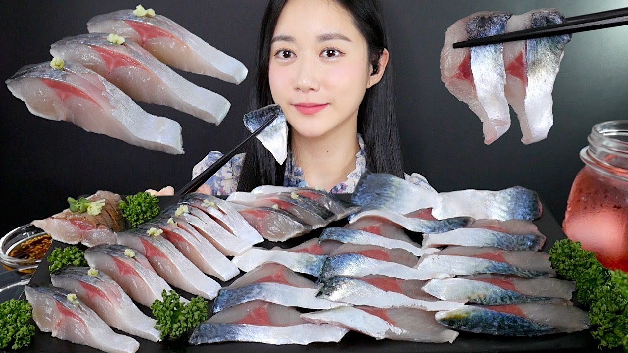 МУКБАНГ Сашими Из Скумбрии И Симесаба🐟 Сырая Рыба | Real Sound MUKBANG | АСМР | EATING SOUND