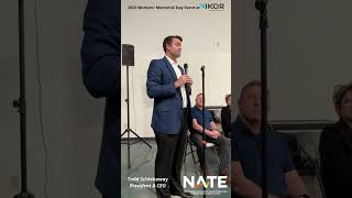 NATE President & CEO Todd Schlekeway presents at the 2023 Workers' Memorial Day Event in Sioux Falls