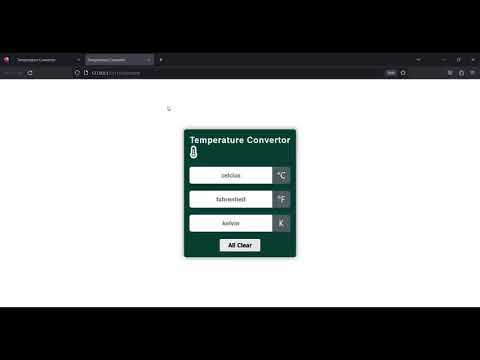 Temperature Converter using HTML CSS JavaScript