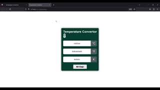 Temperature Converter using HTML CSS JavaScript