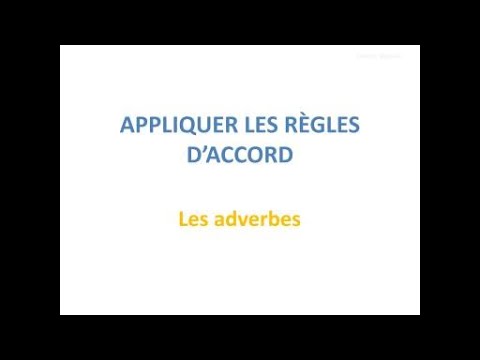 Vidéo: Est-ce que patiemment un adverbe ?