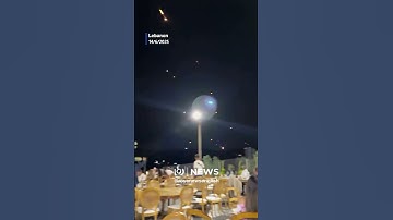 Thumbnail of Iranian missiles light up sky during wedding in Lebanon