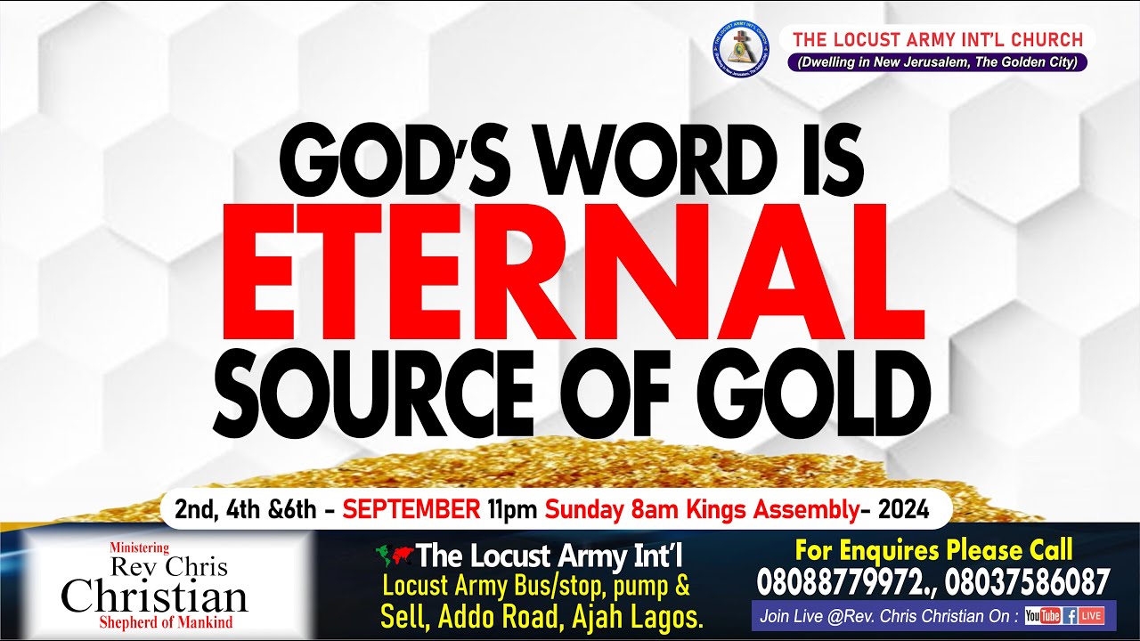 Rev Chris Christian - GOD'S WORD IS ETERNAL SOURCE POF GOLD